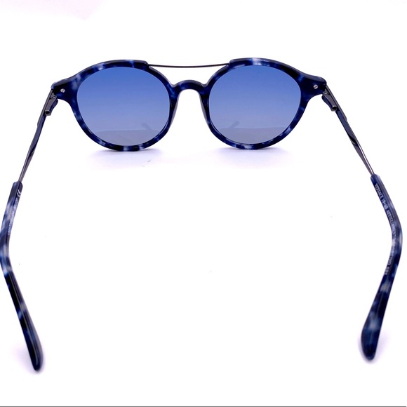 Versace 1969 Round Acetate Sunglasses - Polarized lens Metal Bridge Bar - Picture 4 of 10